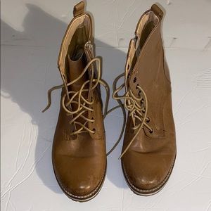 Buckle lace up Freya leather boots